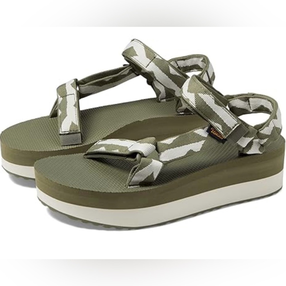 Teva Womens Flatform Universal Balance Burnt Olive 10